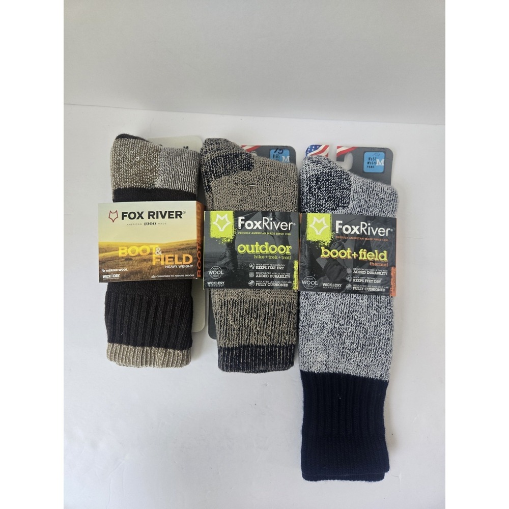 Fox River Work socks outdoor heavyweight Unisex sz Medium‎ New boot + Field